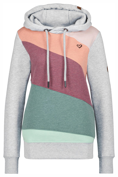 Damen Sweatshirt LeniAK A - Colorblocking-Look Grau