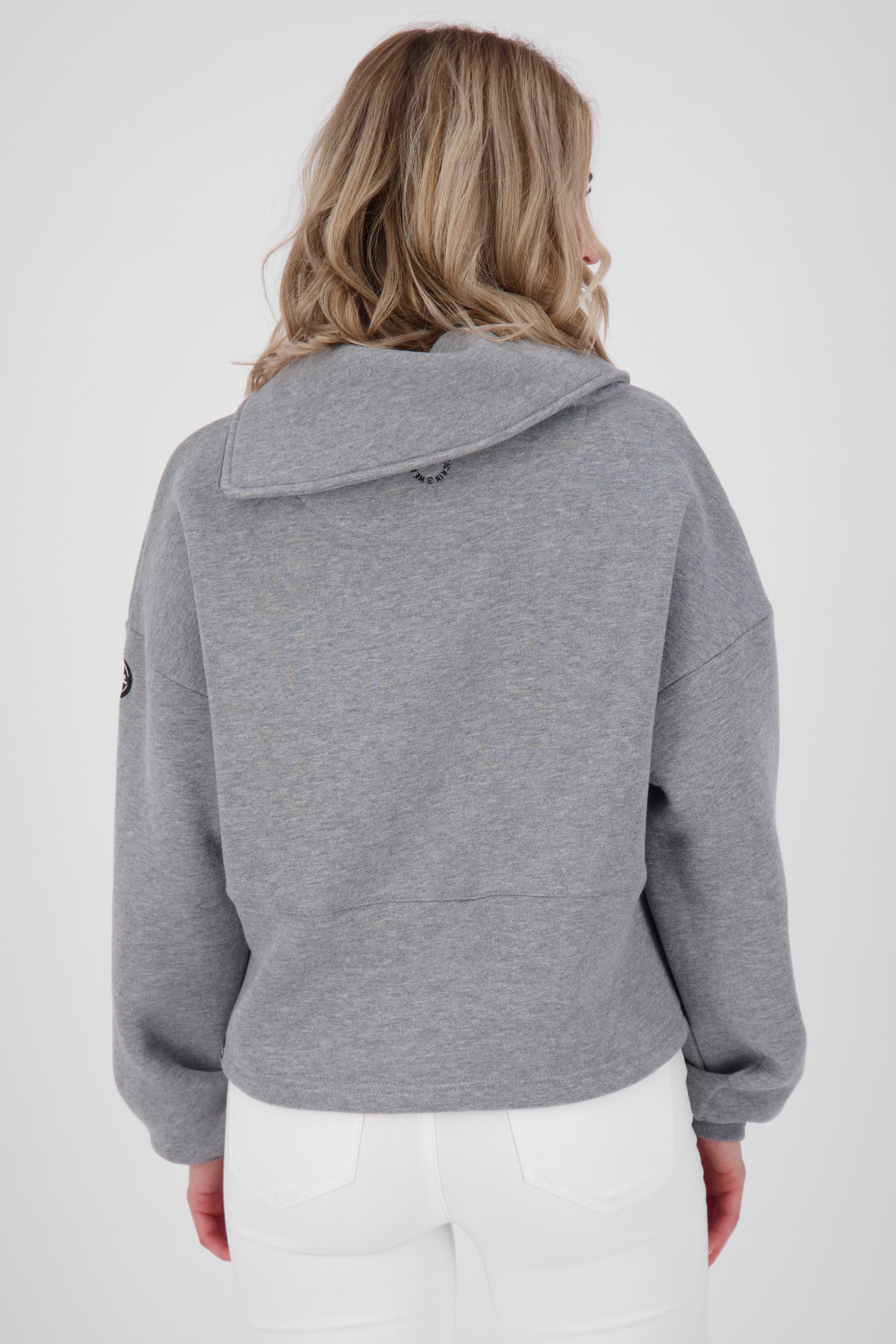 LiaAK A Sweatpullover Damen im Oversize-Look Grau