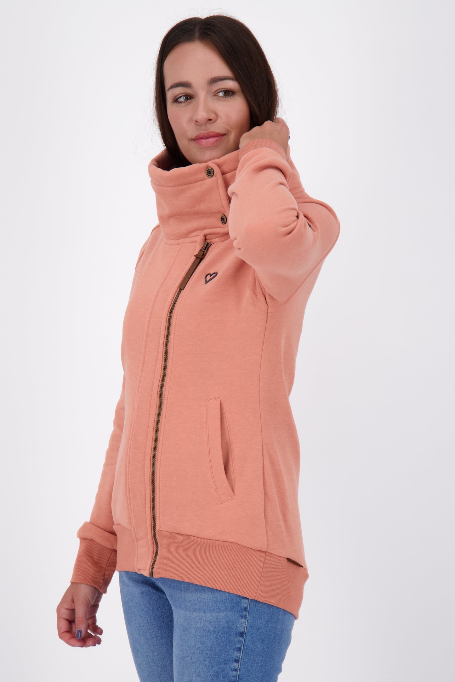 Damen Zip-Jacke MerteAK A - Komfort und Trend in Einem Rosa