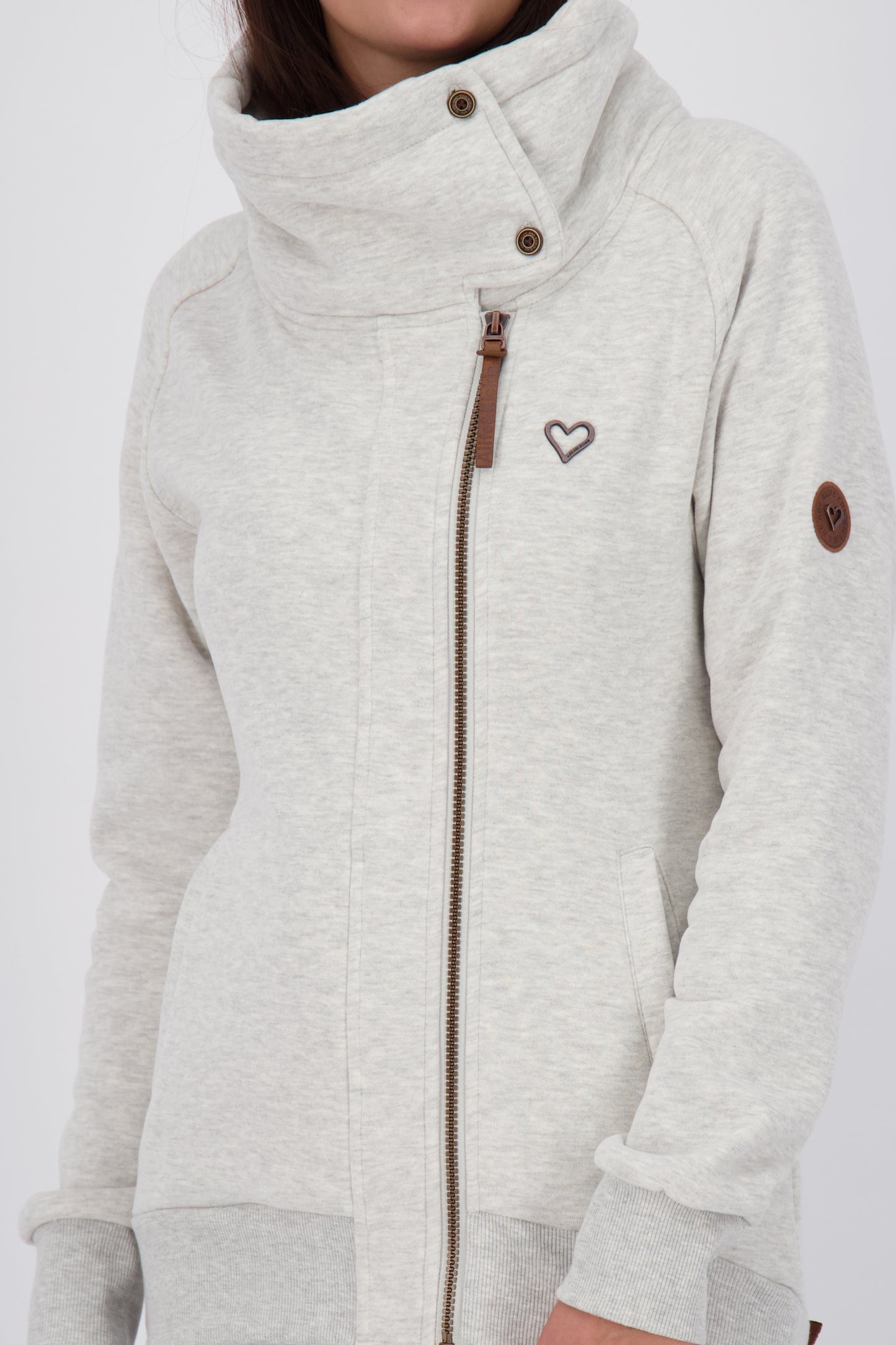 Damen Zip-Jacke MerteAK A - Komfort und Trend in Einem Grau