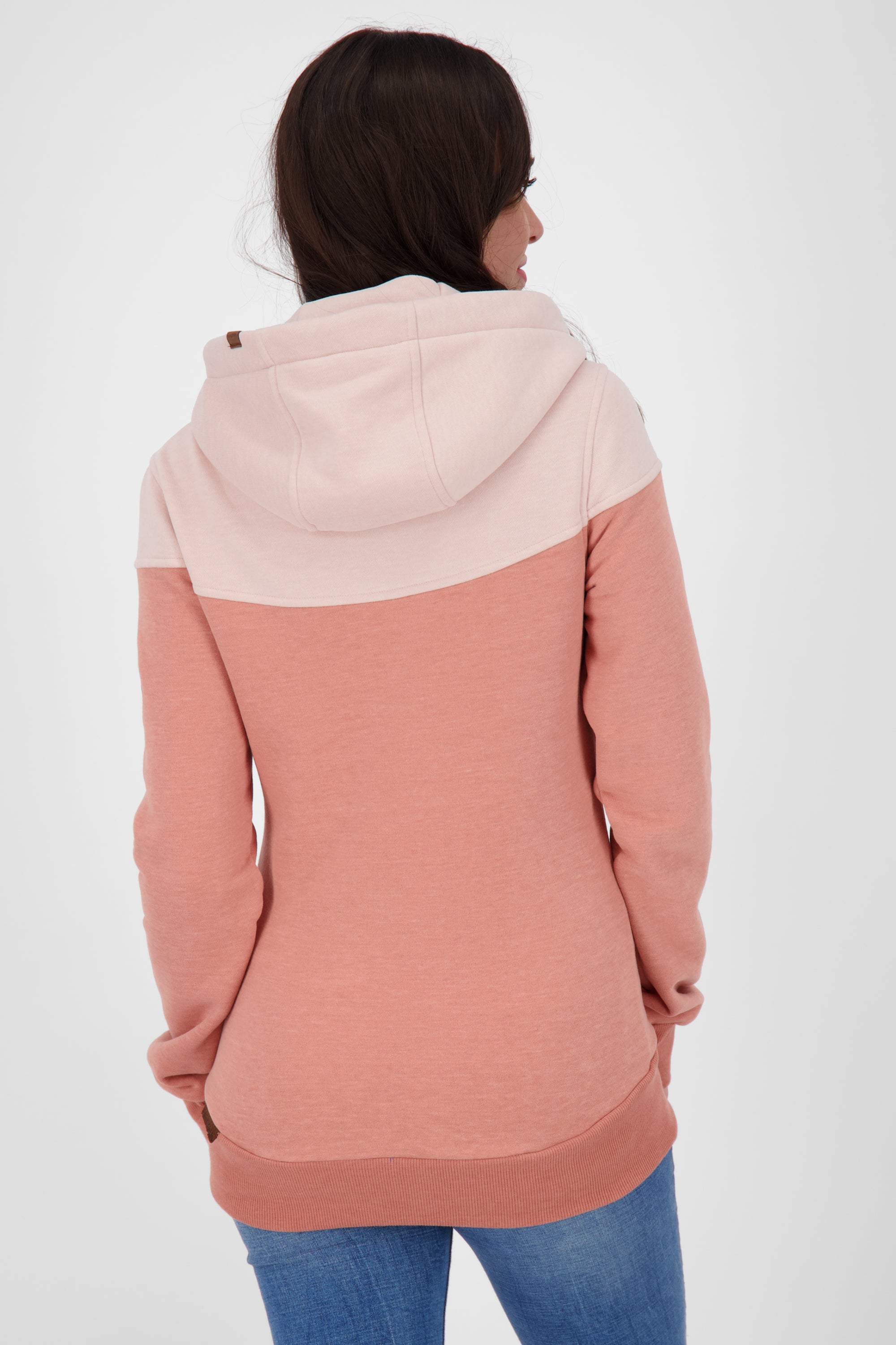 Alife and Kickin Damen Kapuzensweatjacke PalinaAK A: Sportlicher Look, zweigeteiltes Design Rosa