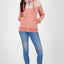 Alife and Kickin Damen Kapuzensweatjacke PalinaAK A: Sportlicher Look, zweigeteiltes Design Rosa