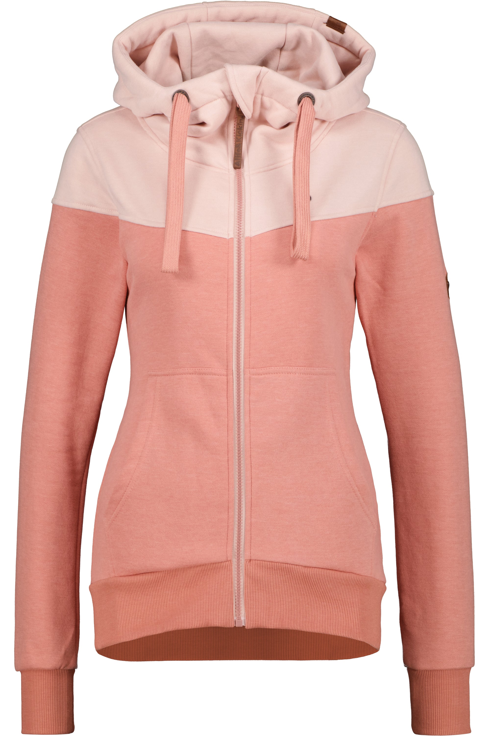 Alife and Kickin Damen Kapuzensweatjacke PalinaAK A: Sportlicher Look, zweigeteiltes Design Rosa