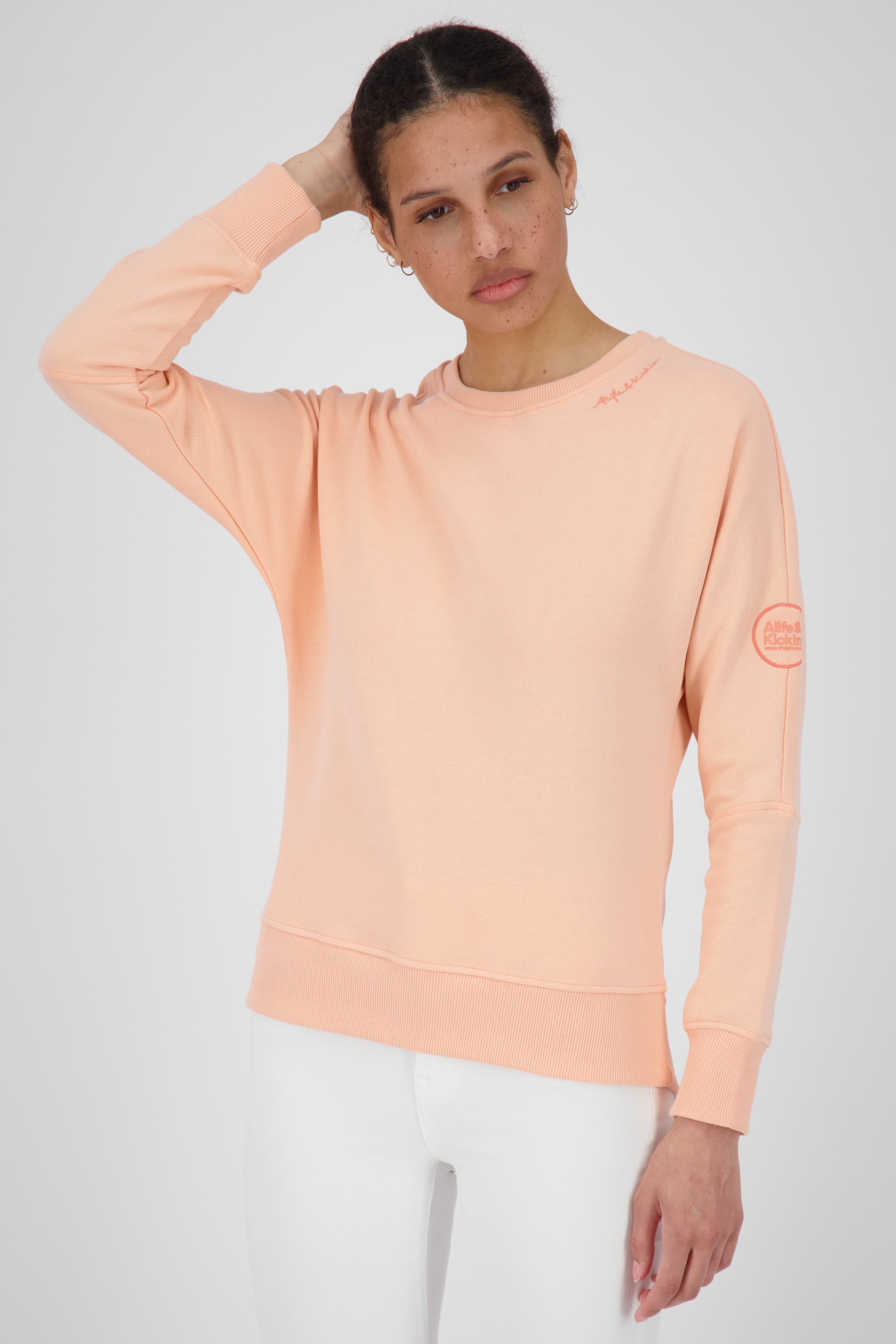 DalaAK A Damen Sweater-Lässig, farbenfroh, perfekt für den Alltag Orange