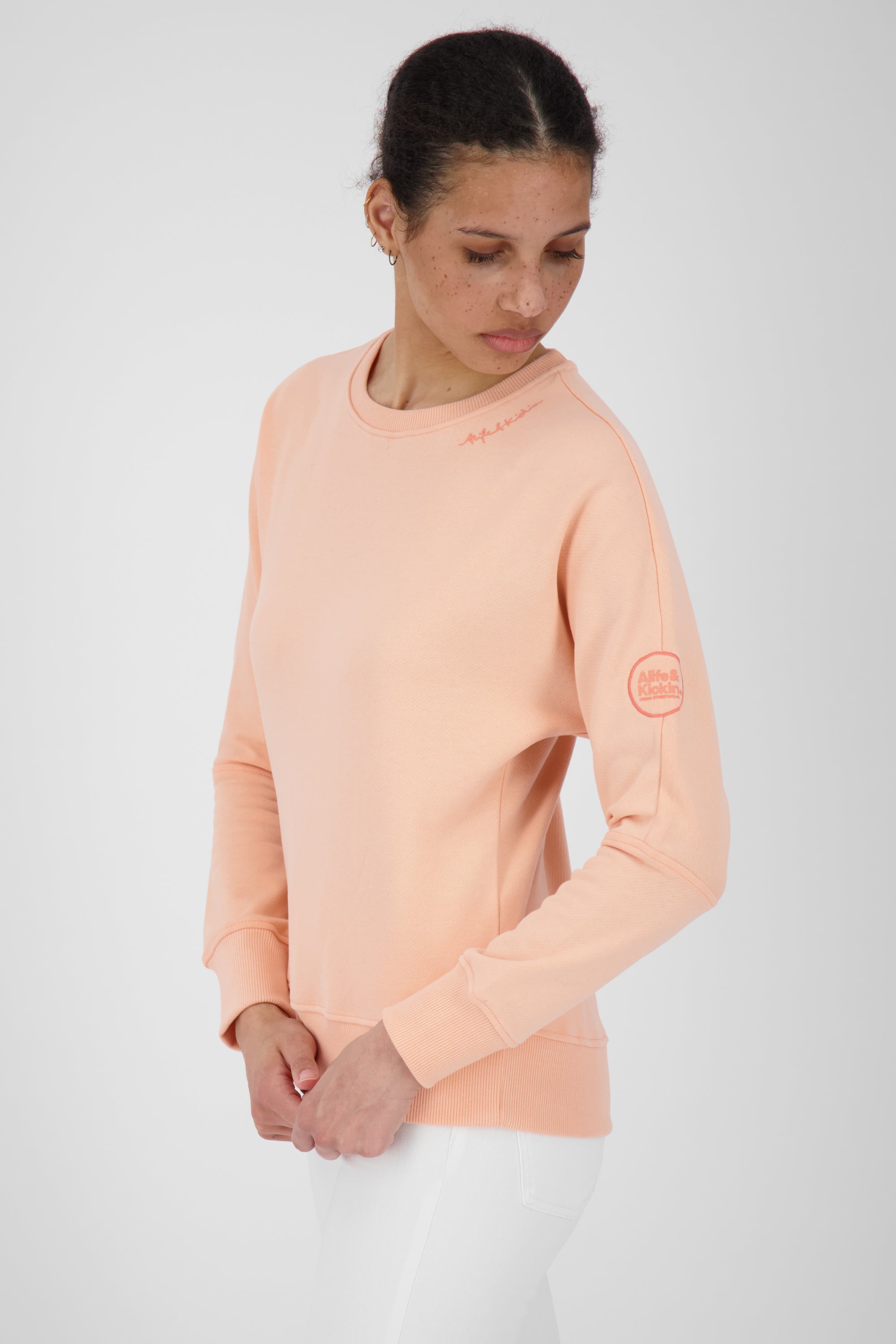 DalaAK A Damen Sweater-Lässig, farbenfroh, perfekt für den Alltag Orange