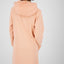 Damen Sweatkleid JiliaAK A - Leger geschnitten und mit Kängurutasche Orange