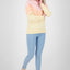 Damen Kapuzensweater StanaAK A: Trendiges Colorblocking Gelb