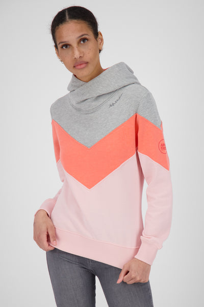 Damen Kapuzensweater StanaAK A: Trendiges Colorblocking Rosa