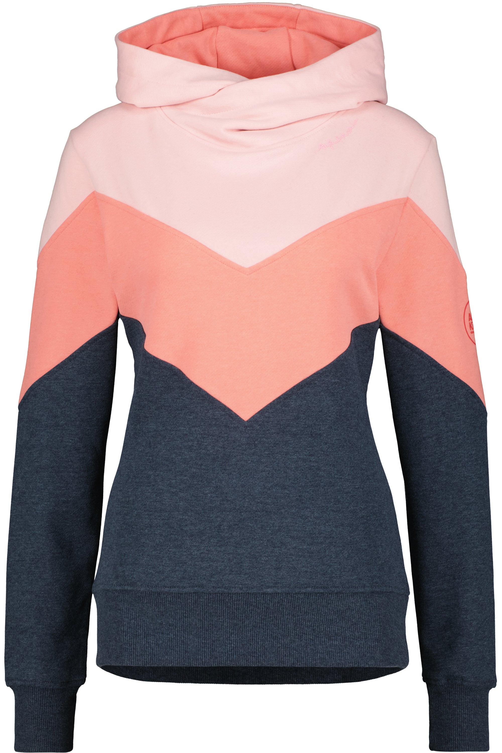 Damen Kapuzensweater StanaAK A: Trendiges Colorblocking Dunkelblau