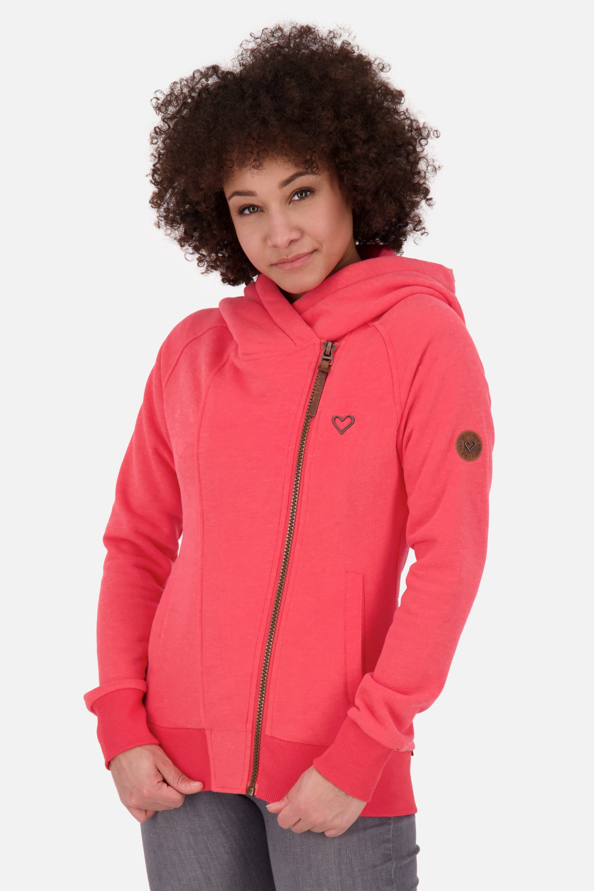 SnakecharmerAK A - Bequeme Damen Sweatjacke für lässige Styles Rot