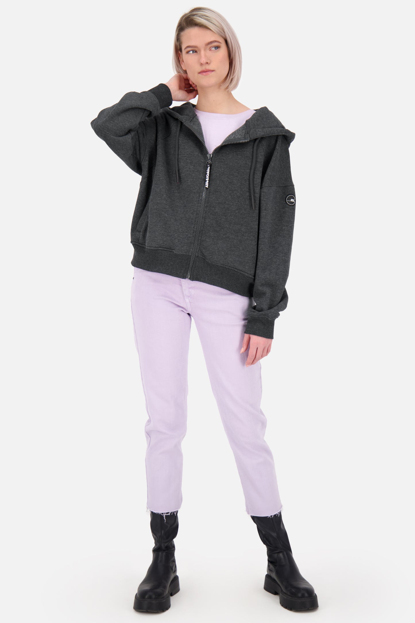 JesseAK A - Lässige Damensweatjacke von Alife and Kickin Schwarz