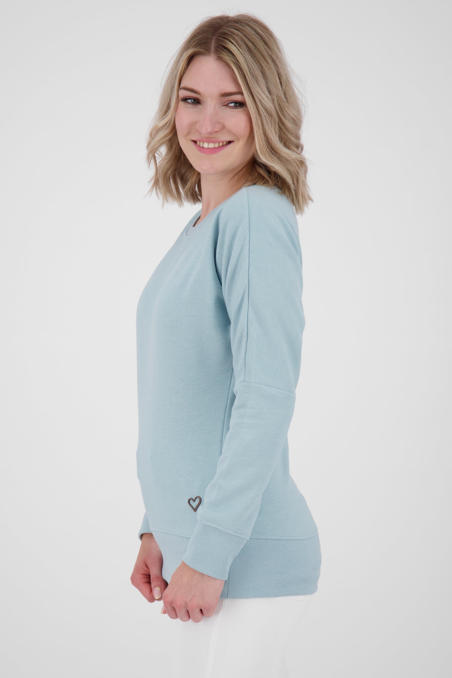 DarinAK A Sweater für Damen - Trendiger und farbenfroher Sweatpullover Hellblau