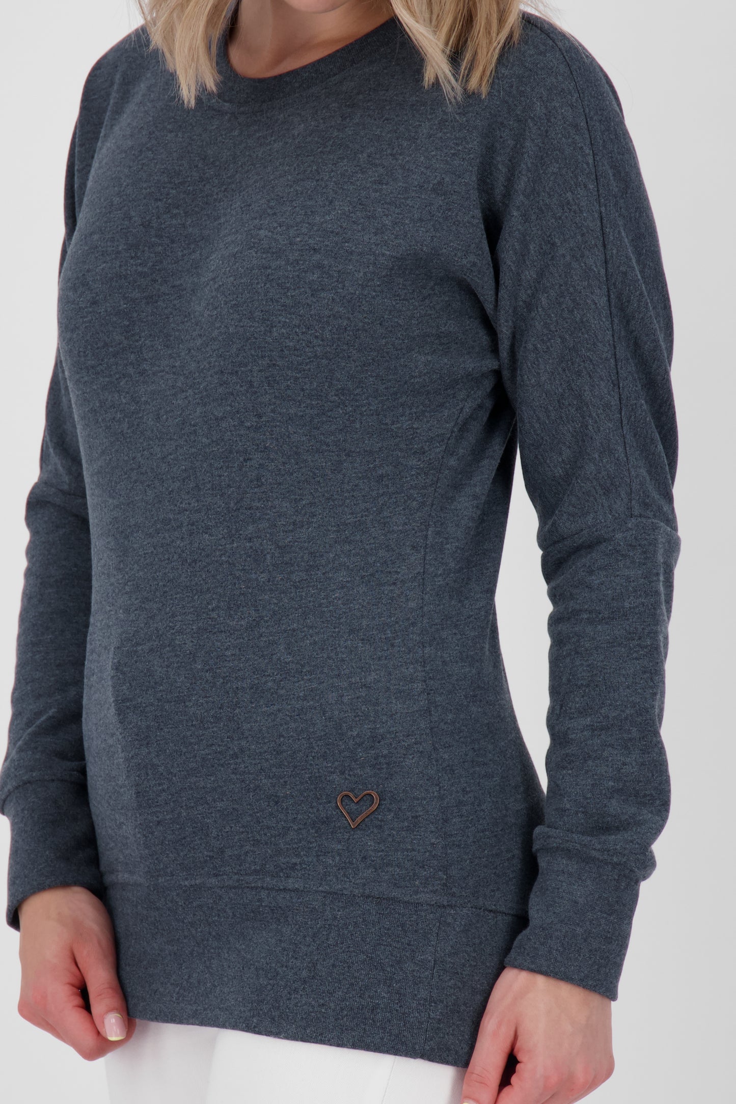 DarinAK A Sweater für Damen - Trendiger und farbenfroher Sweatpullover Dunkelblau