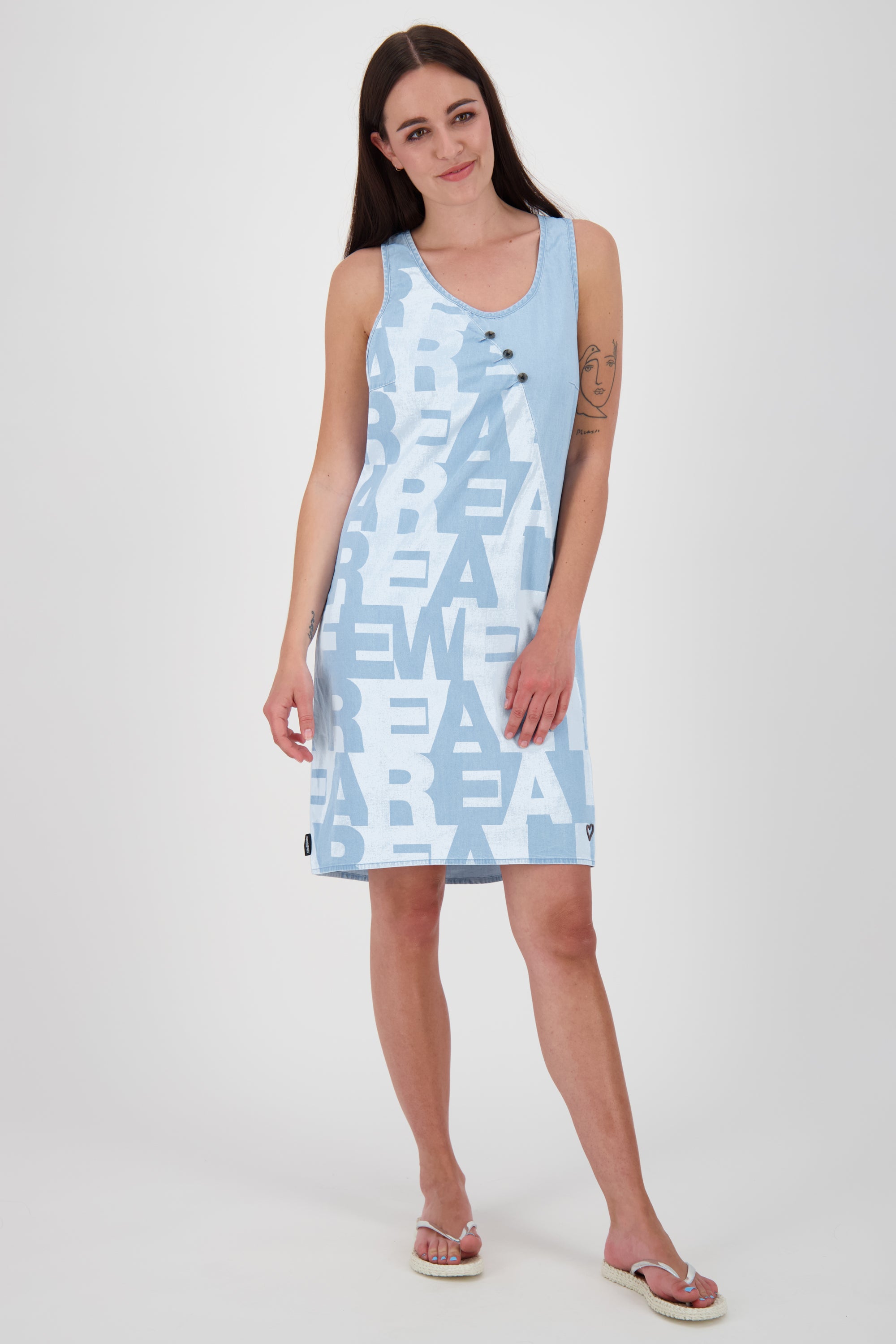 Luftiges Damenkleid CameronAK DNM von Alife and Kickin Hellblau