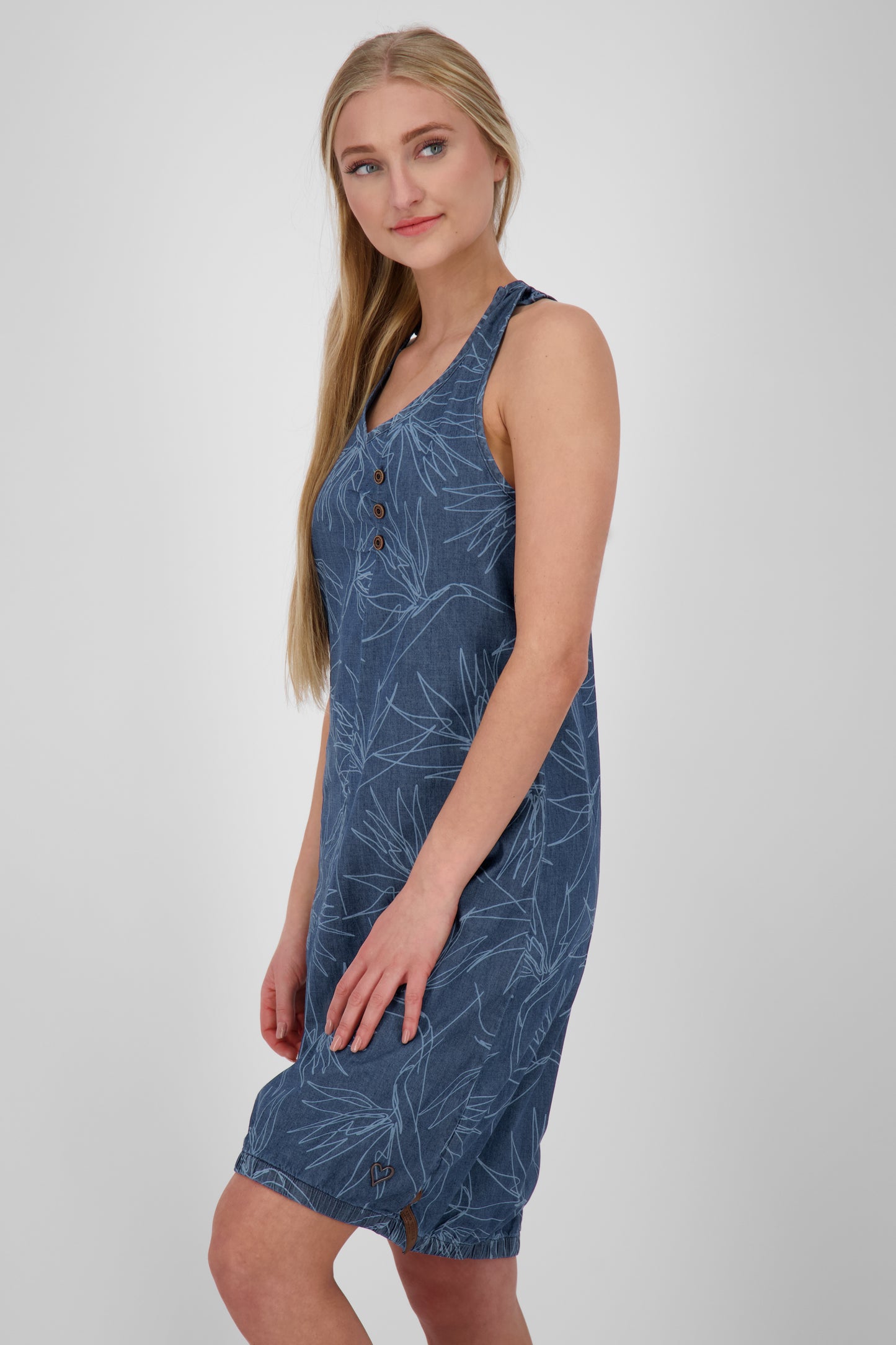 Alife and Kickin Damen Sommerkleid CameronAK DNM B in Denim Optik Blau