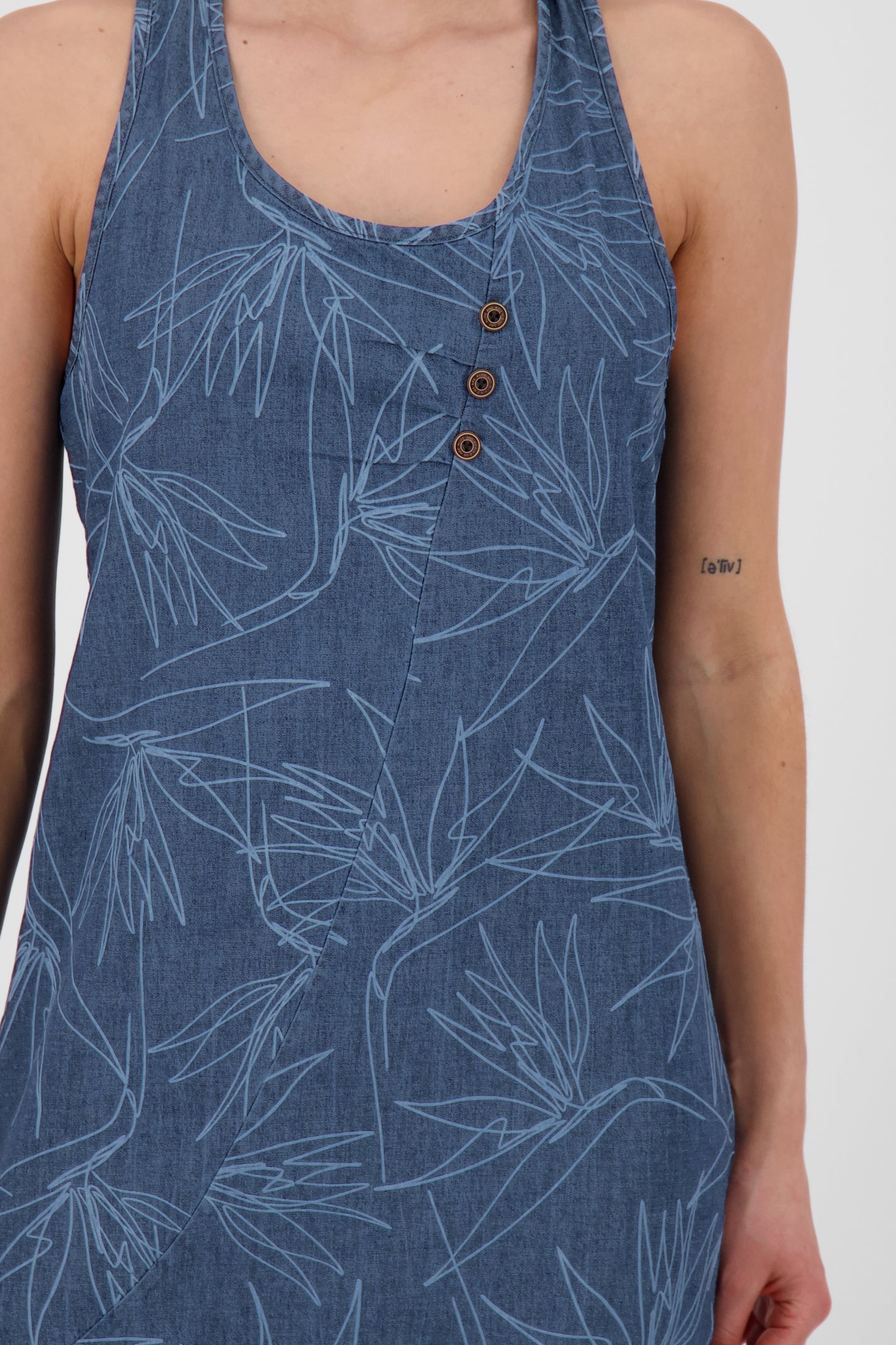 Alife and Kickin Damen Sommerkleid CameronAK DNM B in Denim Optik Blau