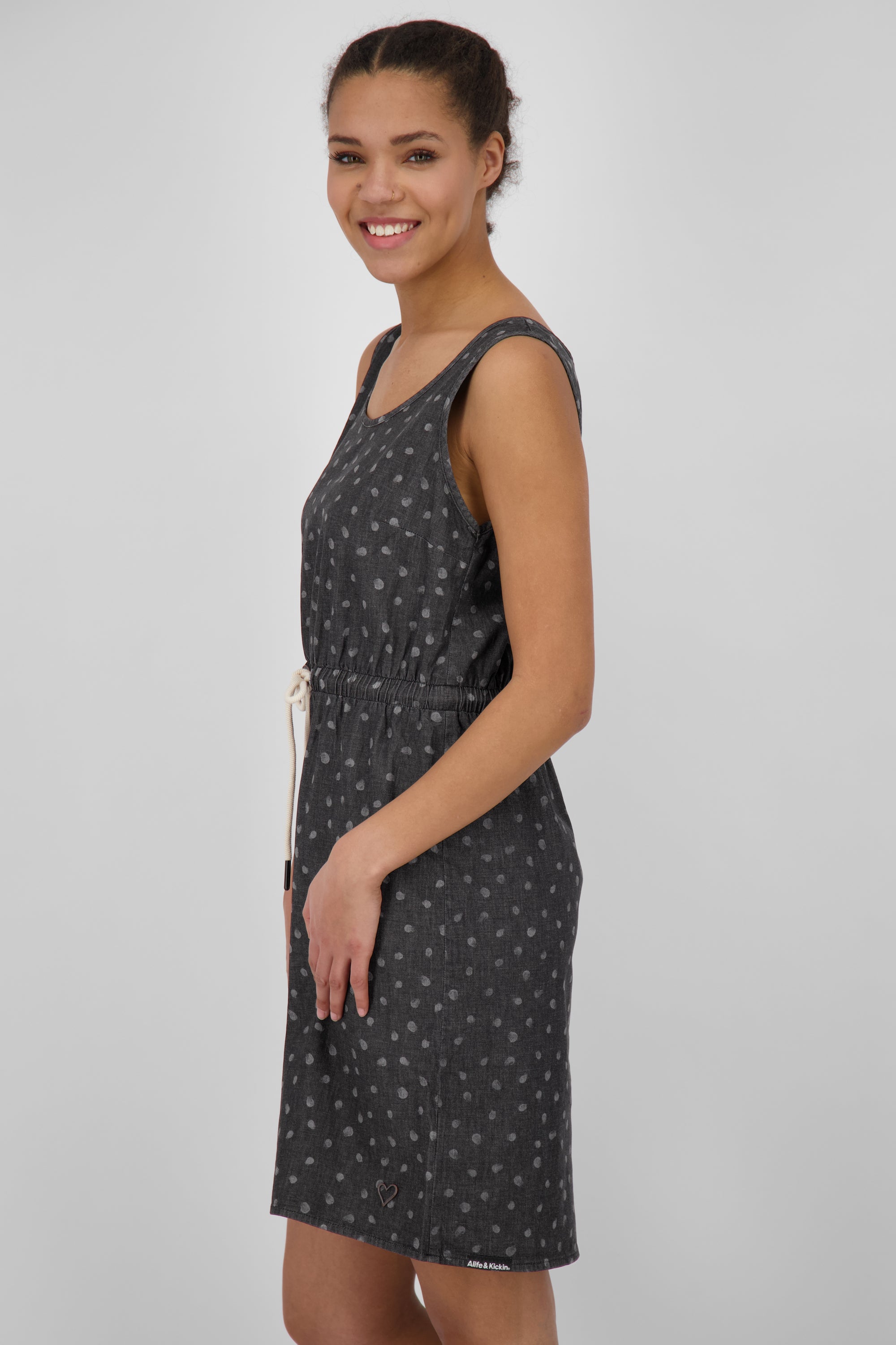 Sommerkleid DojaAK DNM B - Trendy Denim-Look für Damen Schwarz