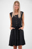 Feminines Damenkleid ScarlettAK B mit Bindegürtel Schwarz