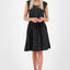 Feminines Damenkleid ScarlettAK B mit Bindegürtel Schwarz