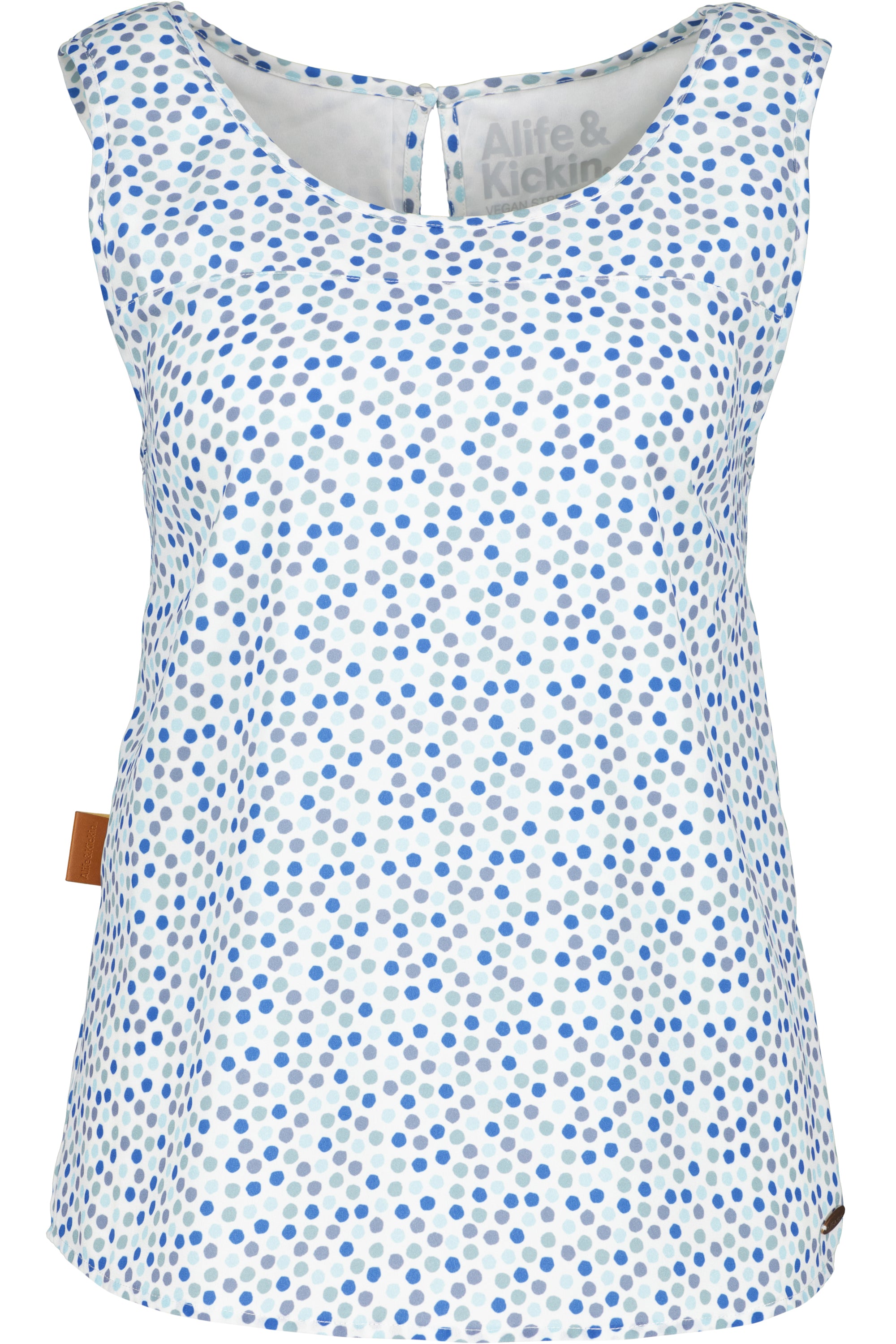 GiuliaAK B Bluse mit Muster - Leichter Sommer-Look für Damen Weiß