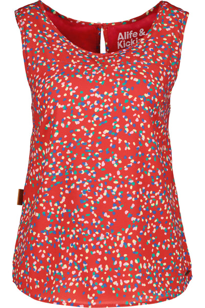 GiuliaAK B Bluse mit Muster - Leichter Sommer-Look für Damen Rot