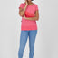 Eyecatcher Damen-T-Shirt CleaAK im Color-Streifen-Design Pink