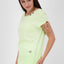 Bereit für den Sommer: CocoAK A T-Shirt mit betonter Silhouette für Damen Hellgrün