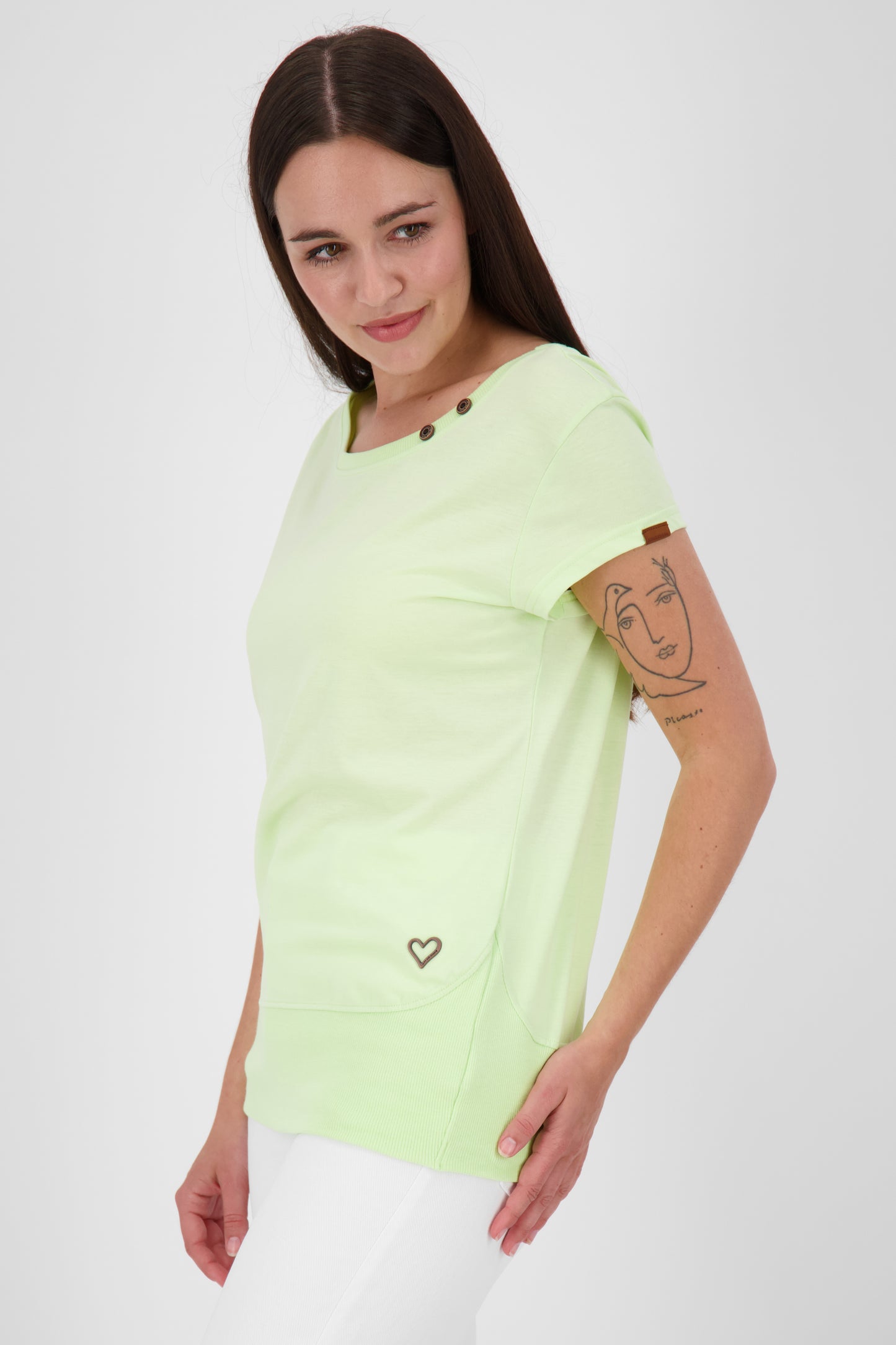 Bereit für den Sommer: CocoAK A T-Shirt mit betonter Silhouette für Damen Hellgrün
