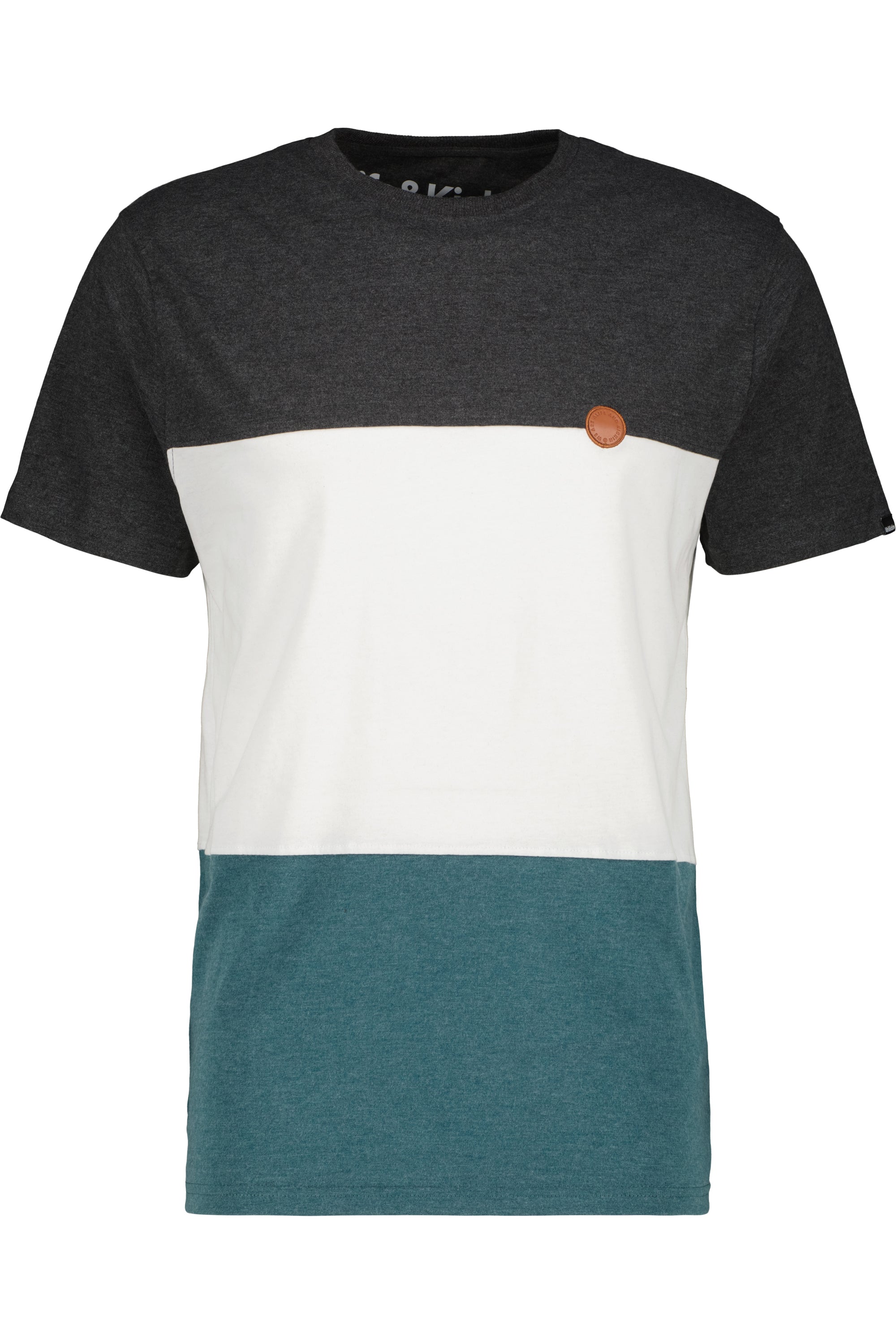 BenAK A T-Shirt Herren mit Colorblock Dunkelgrün