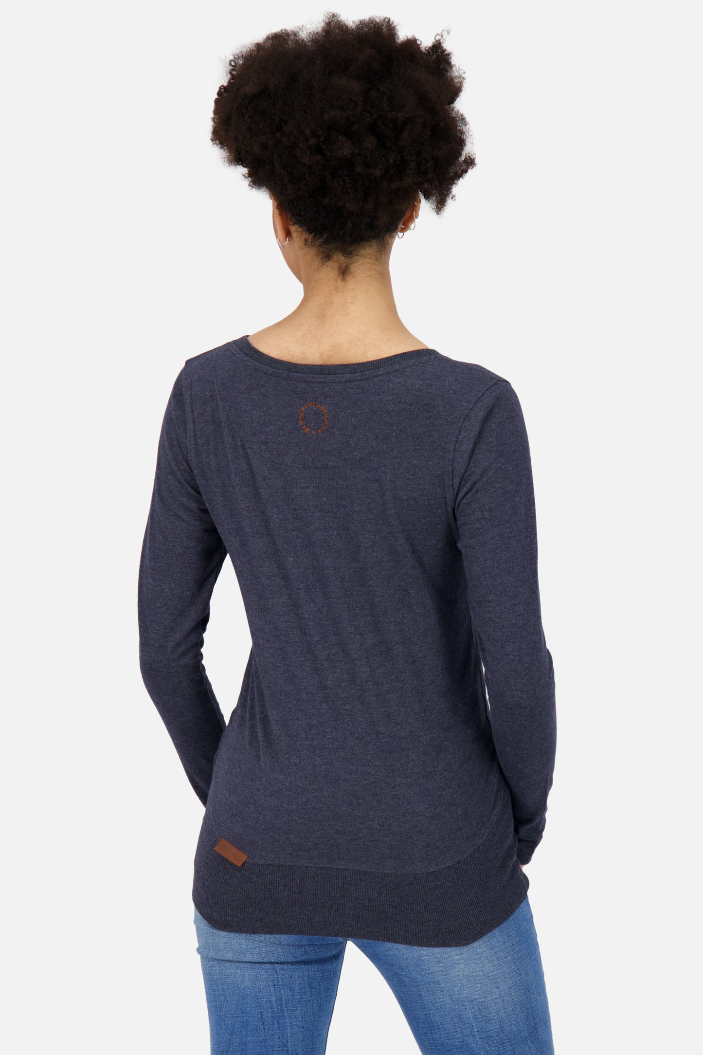 ConnyAK A Langarmshirt verspielt Damen Dunkelblau