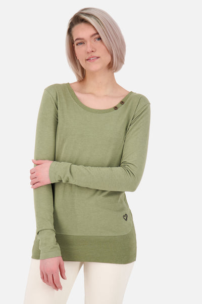 ConnyAK A Langarmshirt verspielt Damen Grün