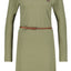 EllinAK A Jerseykleid - Mit geflochtenem Gürtel und figurbetonter Passform Grün