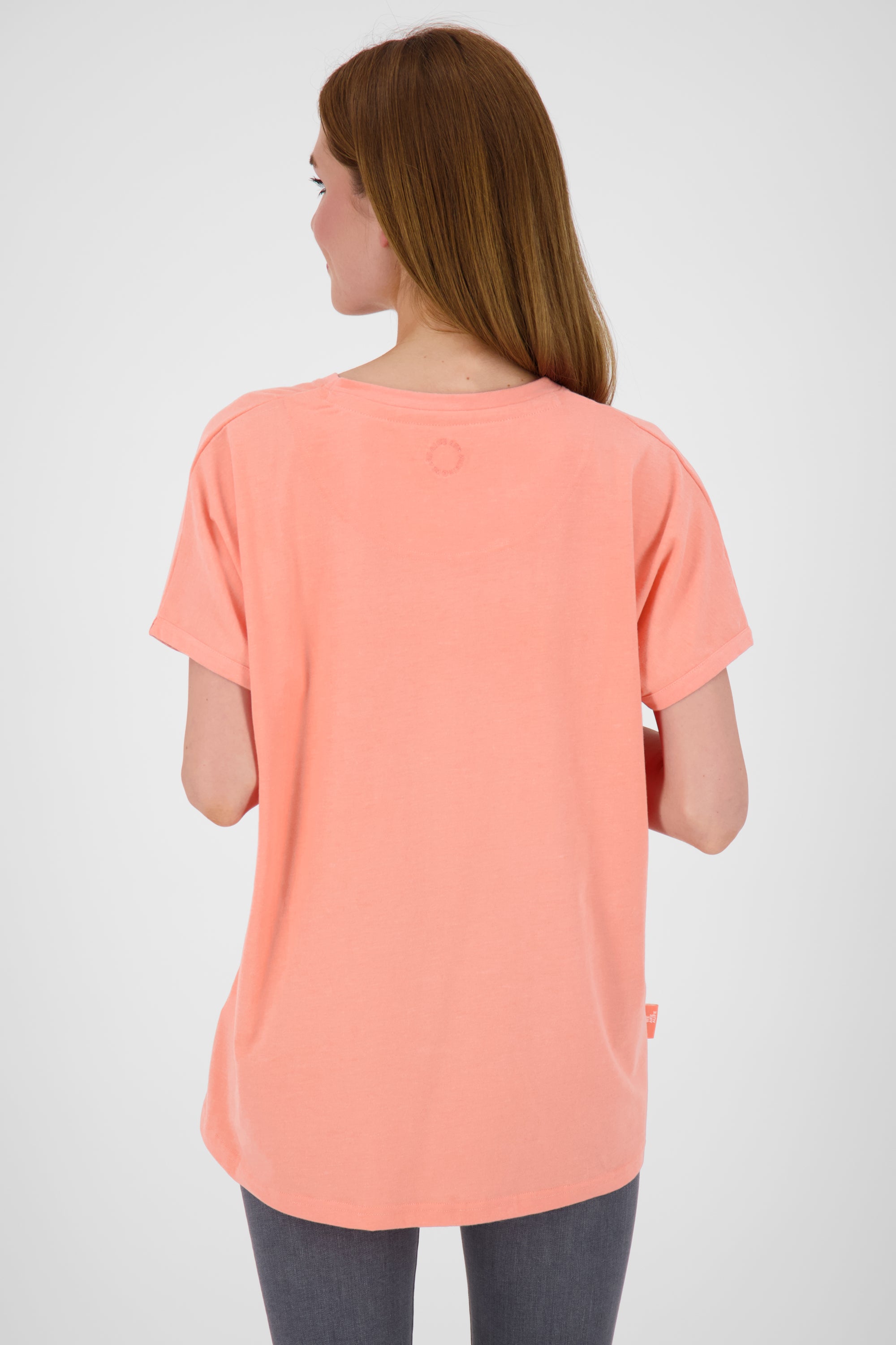 Feminines Kurzarmshirt DiniAK in trendigen Farben Orange