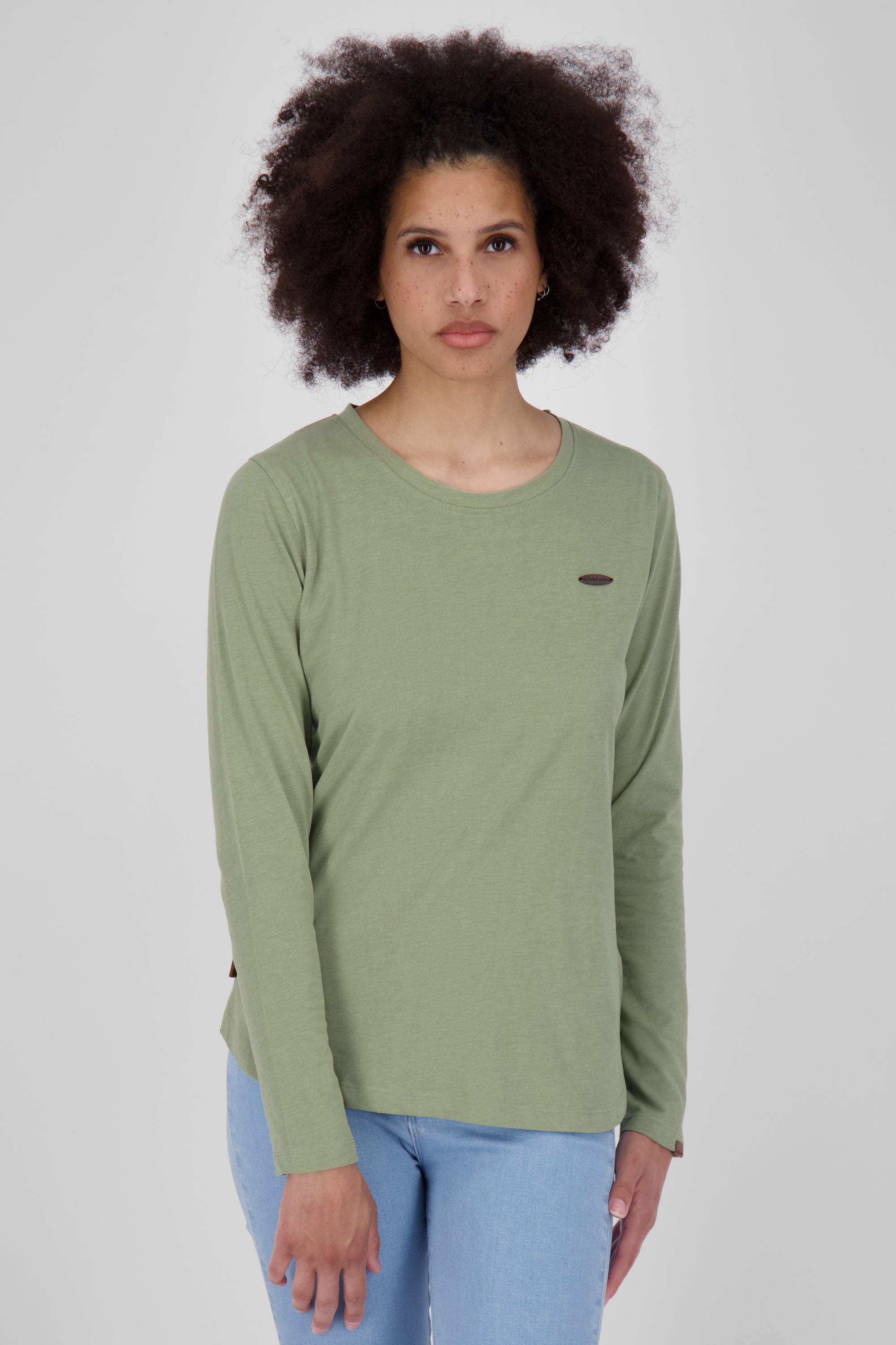 LeaAK A - Hochwertiges Damen Longsleeve für jeden Anlass Grün