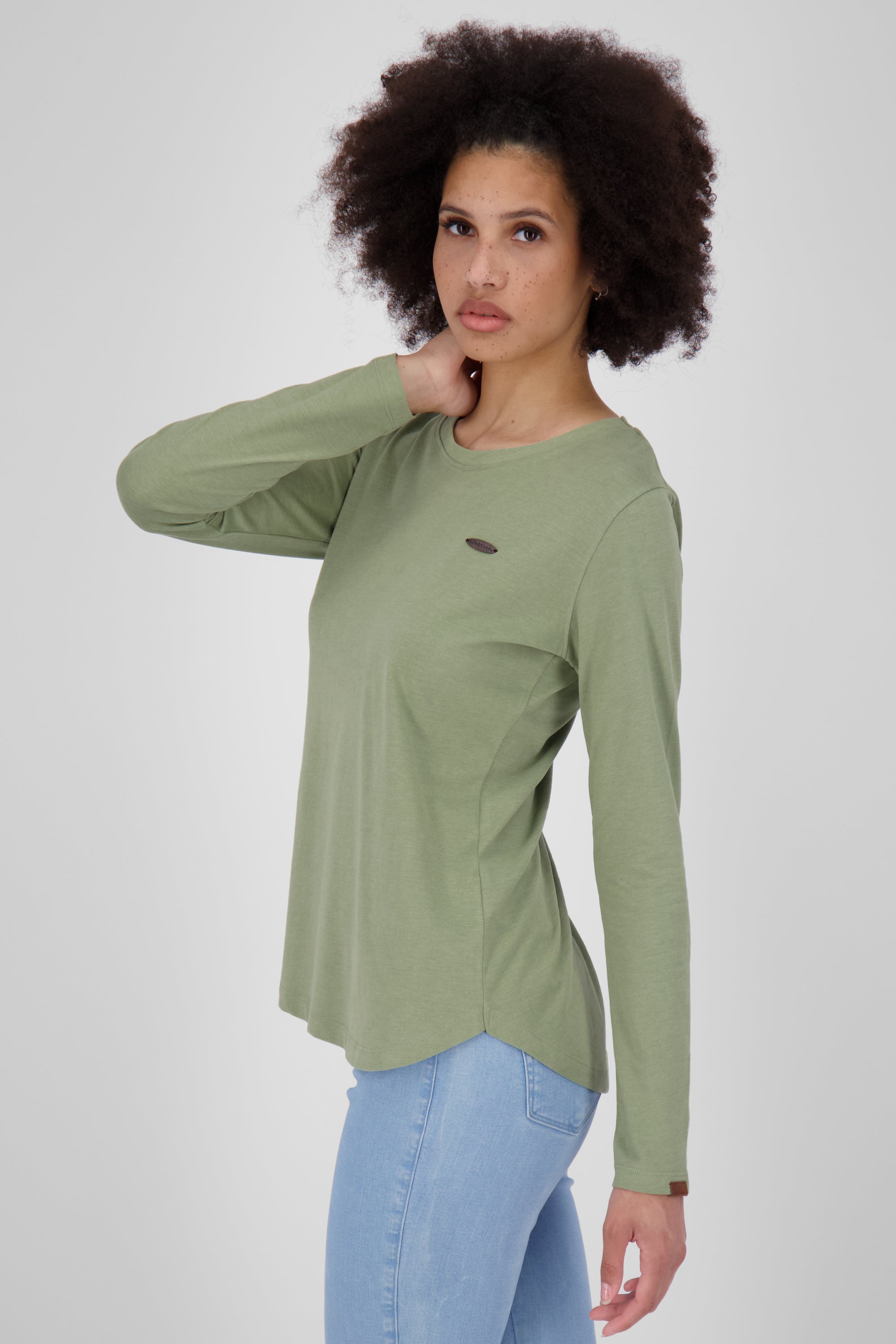 LeaAK A - Hochwertiges Damen Longsleeve für jeden Anlass Grün