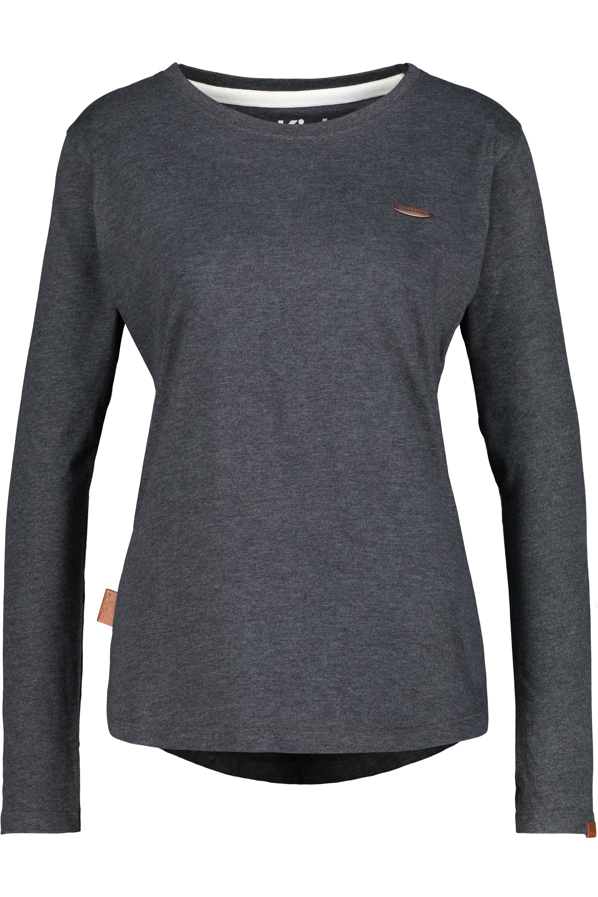 LeaAK A - Hochwertiges Damen Longsleeve für jeden Anlass Schwarz