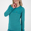 LeonieAK Z Langarmshirt Damen mit Rundhalsausschnitt Dunkelgrün