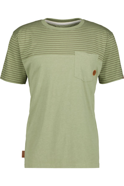 T-Shirt Herren im Streifenlook LeopoldAK Z Grün