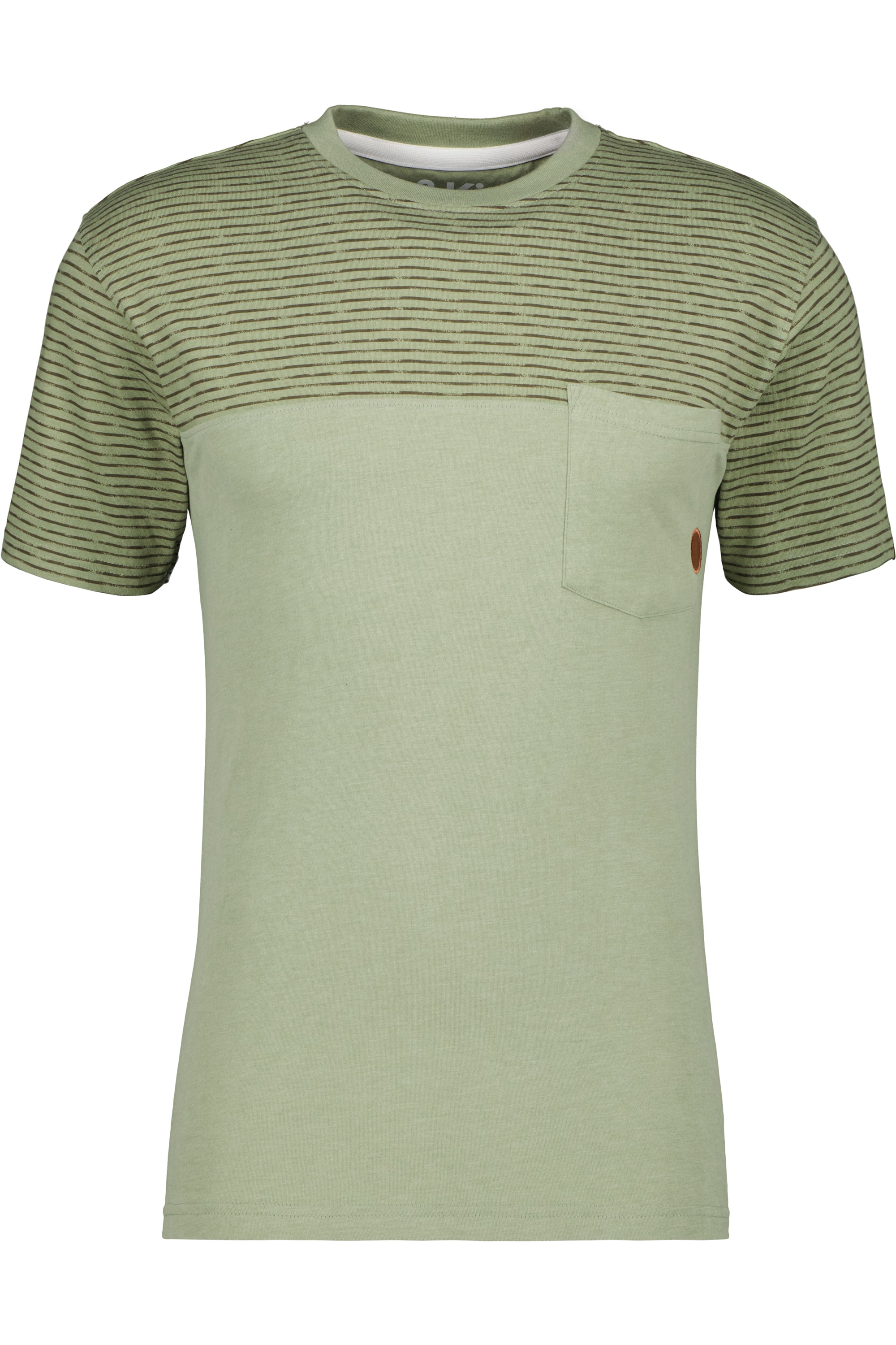 Sportliches Herren T-Shirt LeopoldAK Z mit Streifen Grün