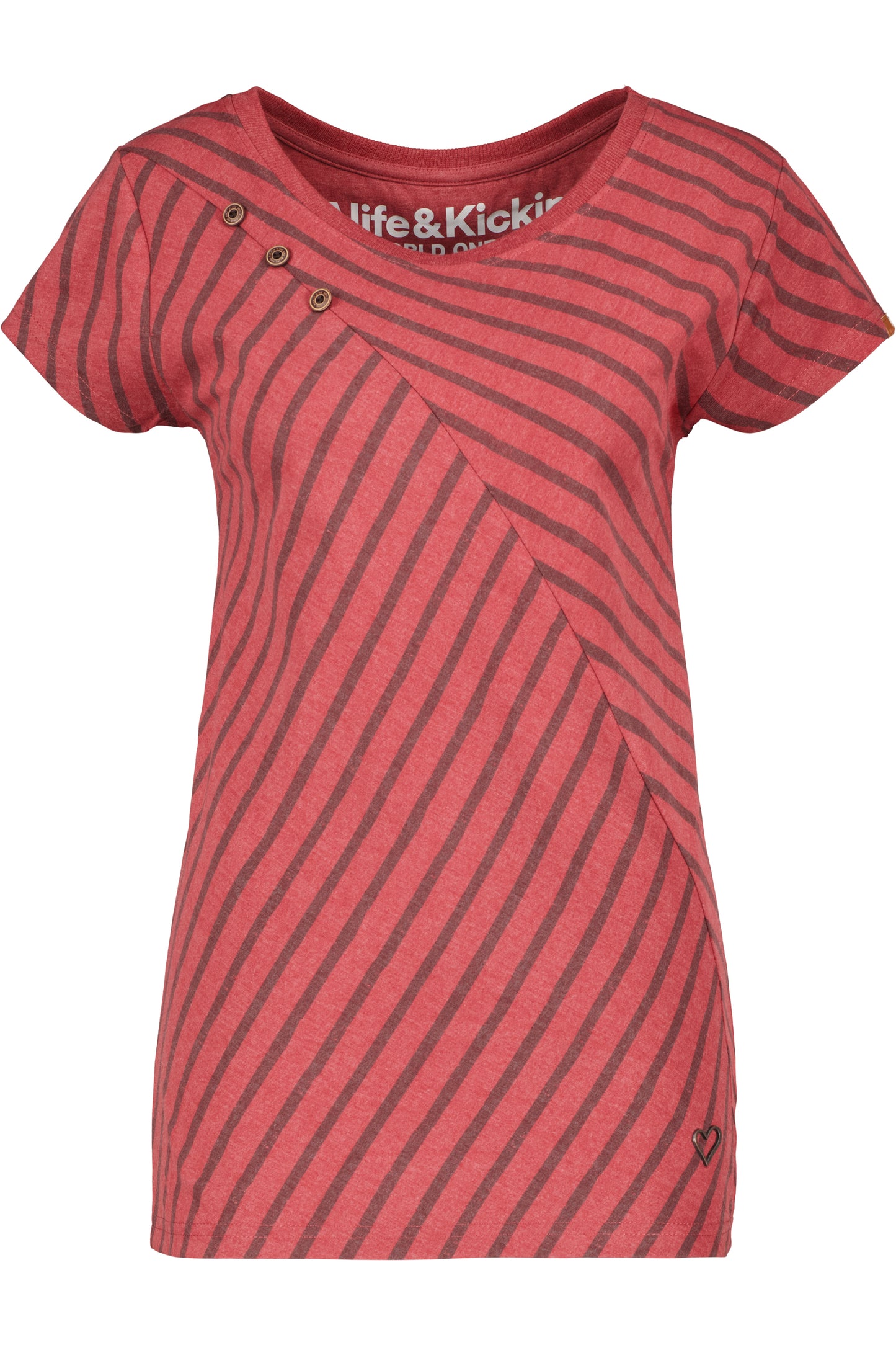 ZoeAK Z T-Shirt für Frauen mit asymmetrisches Design  Dunkelrot