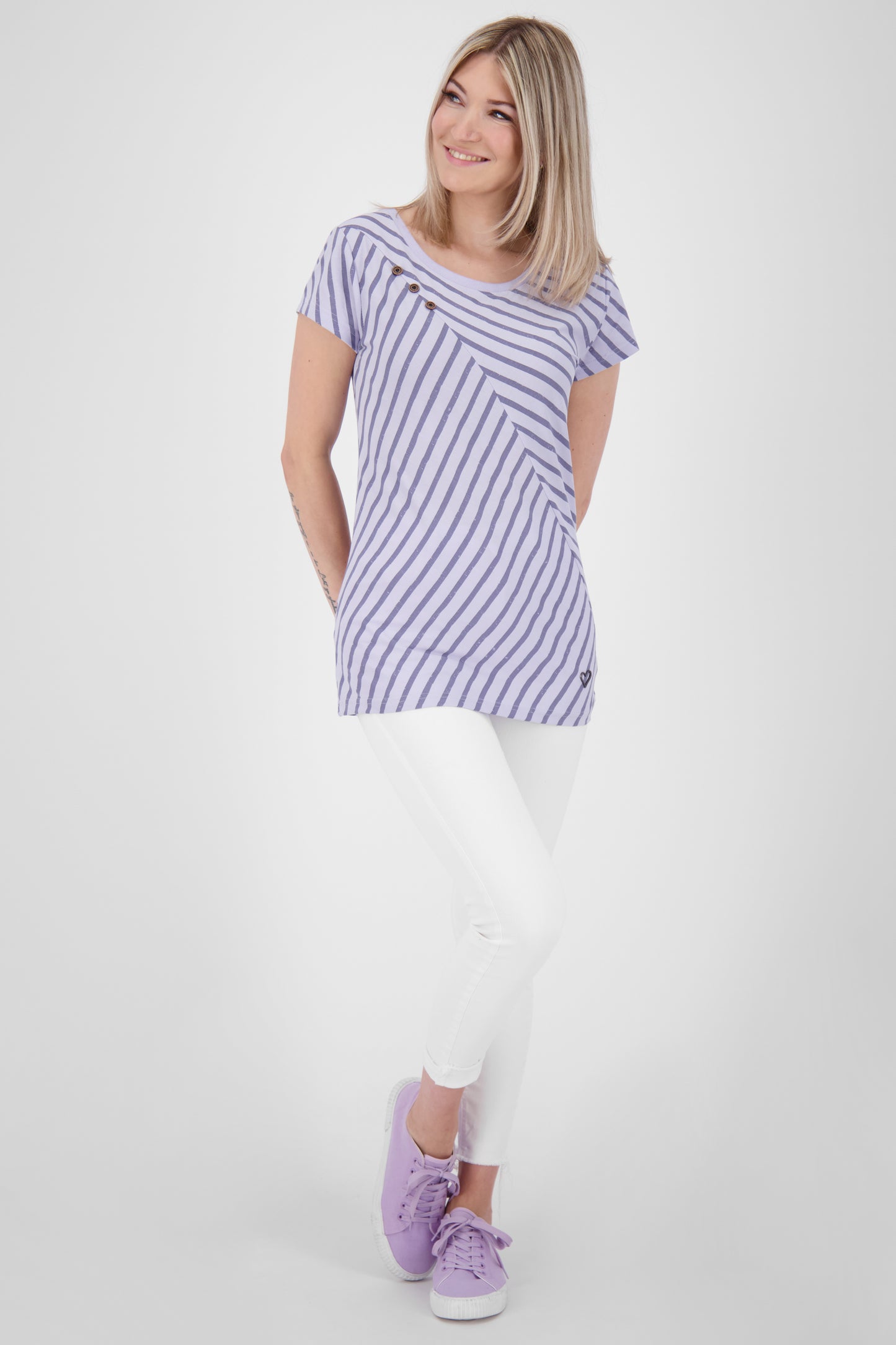 ZoeAK Z T-Shirt für Frauen mit asymmetrisches Design  Violett