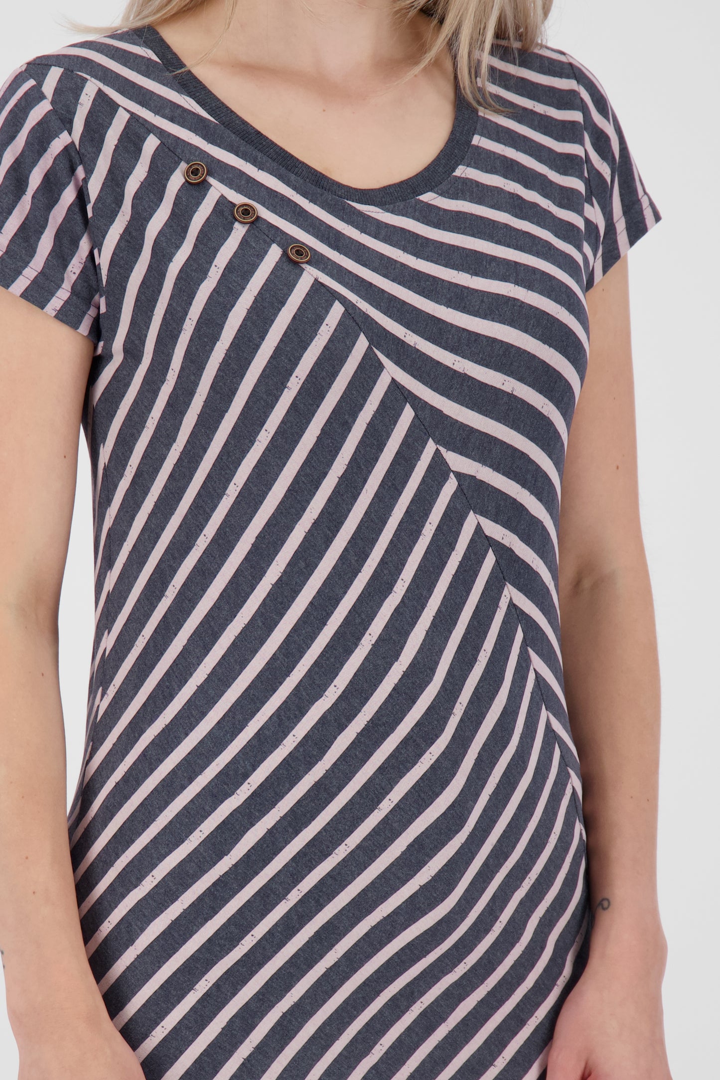 ZoeAK Z T-Shirt für Frauen mit asymmetrisches Design  Dunkelblau