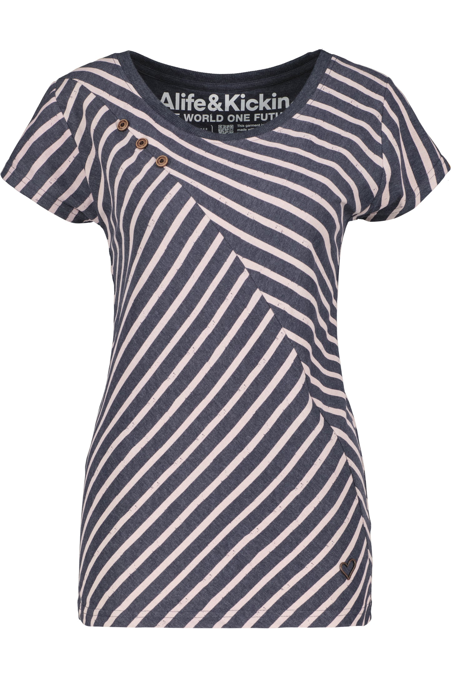 ZoeAK Z T-Shirt für Frauen mit asymmetrisches Design  Dunkelblau