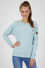 Mustergültiger Damensweater DarlaAK für ein entspanntes Outfit Hellblau