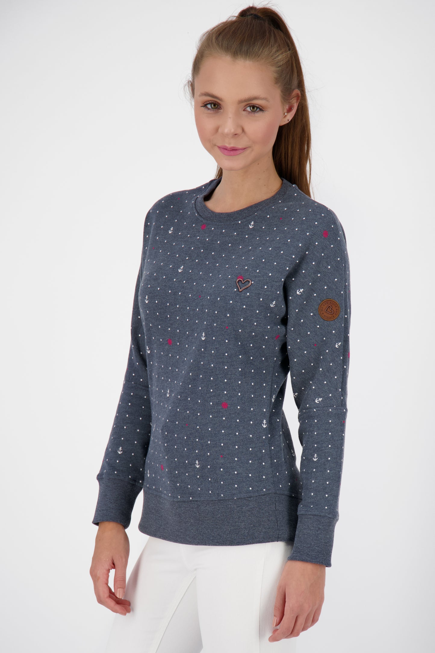 Mustergültiger Damensweater DarlaAK für ein entspanntes Outfit Dunkelblau