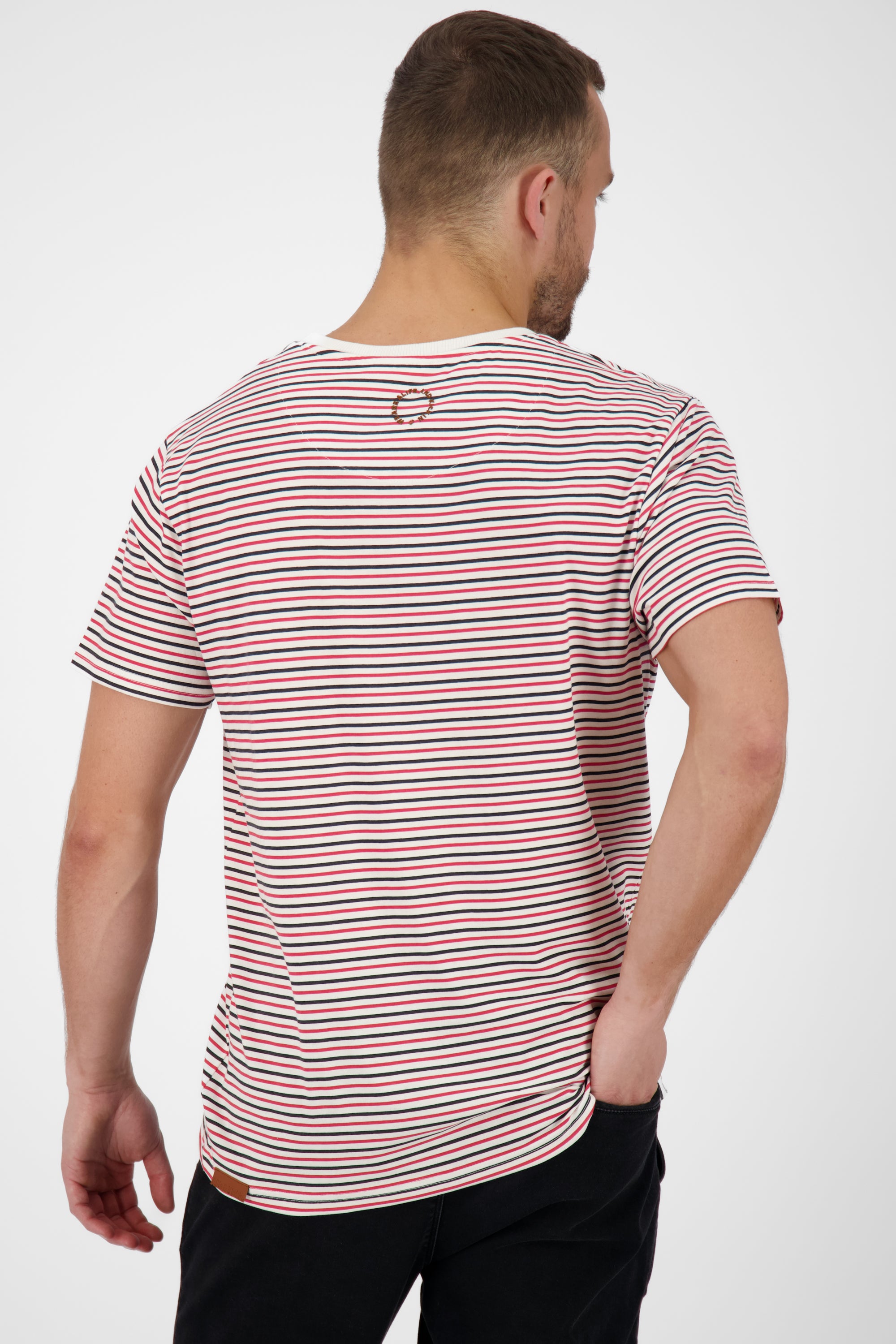 Herrenshirt NicAK Z Trendiges Streifendesign für den Sommer Grau