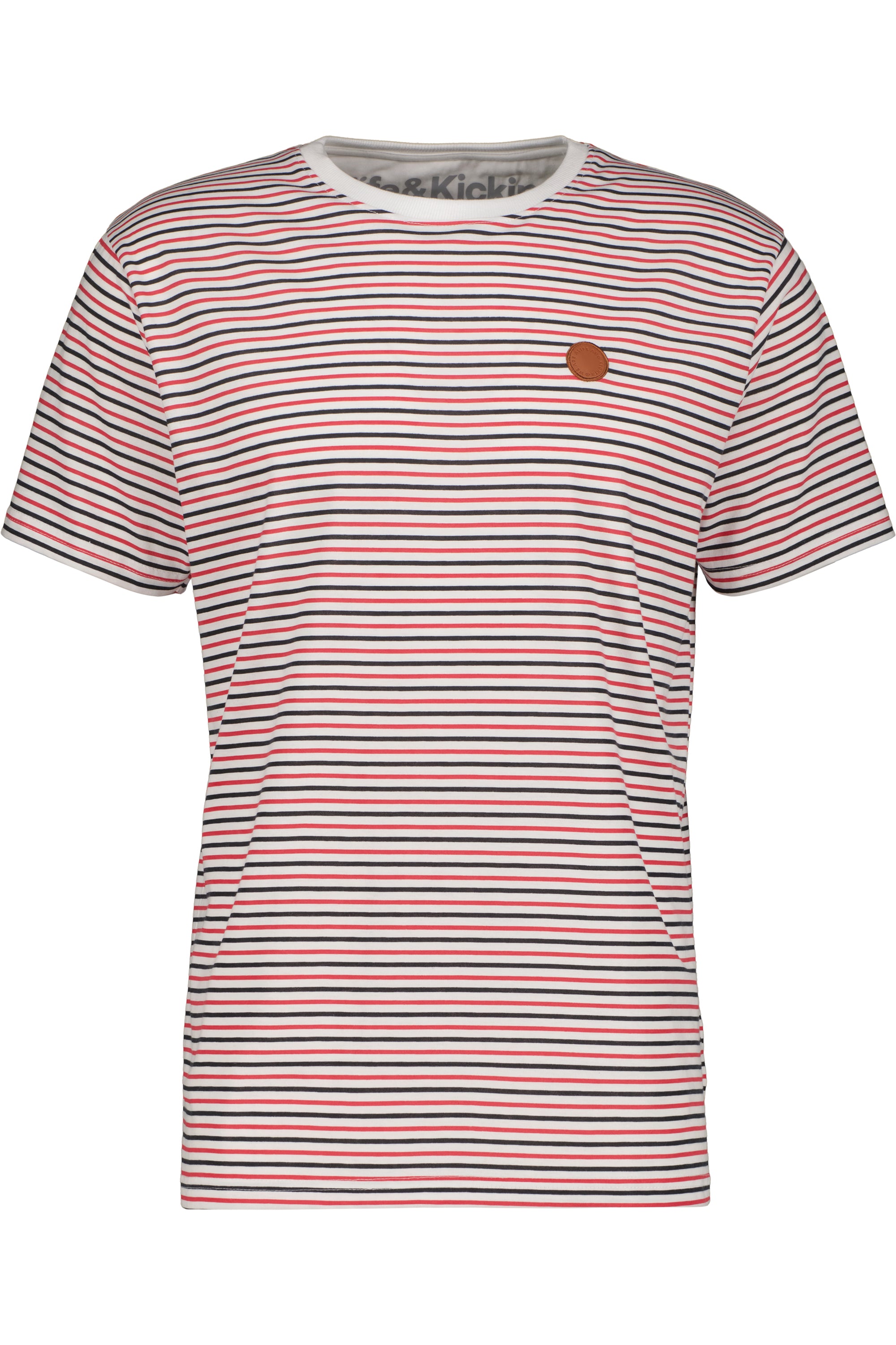 Herrenshirt NicAK Z Trendiges Streifendesign für den Sommer Grau