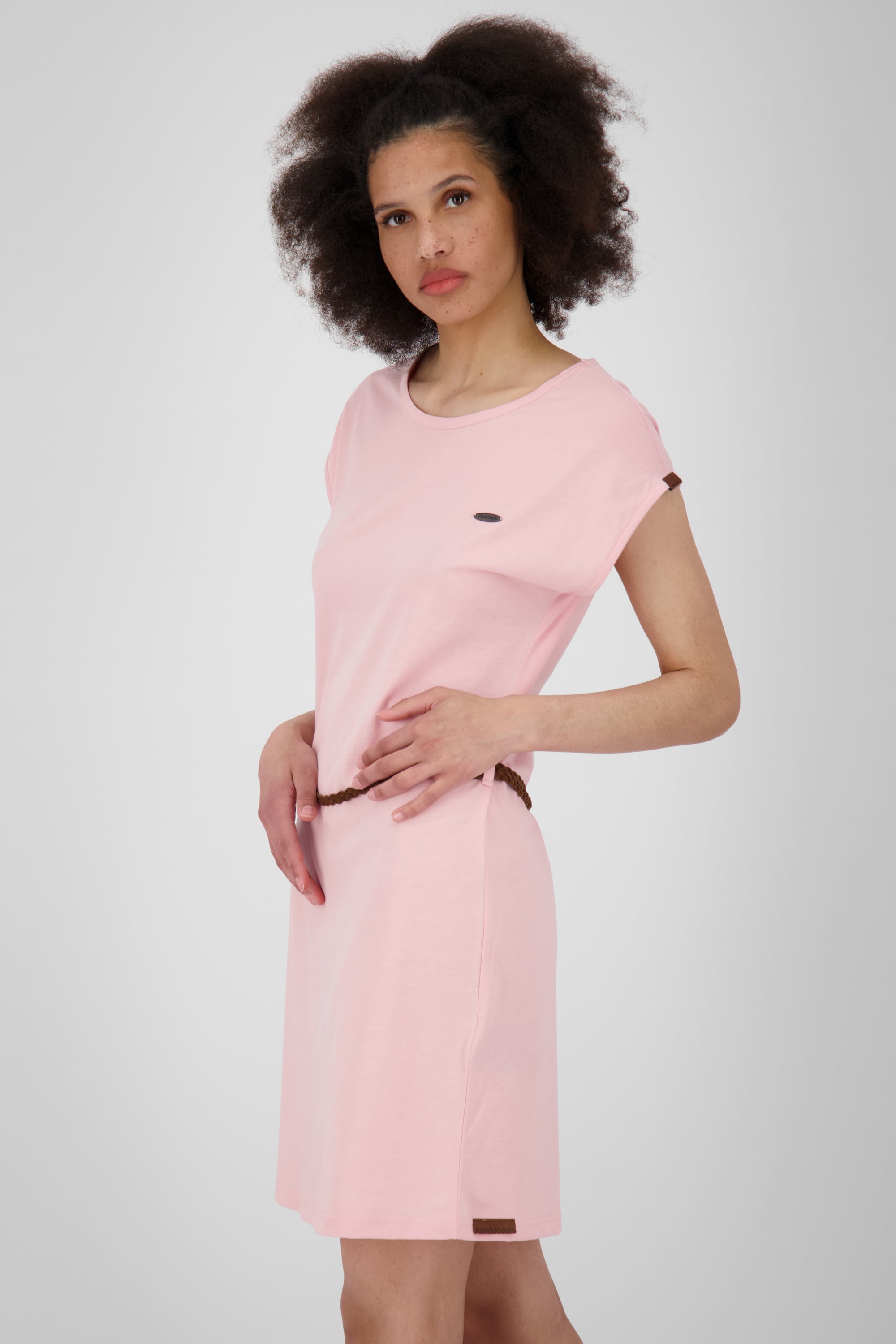 Damen Freizeitkleid ElliAK A - Weiche Jerseyqualität mit figurbetonter Passform Rosa