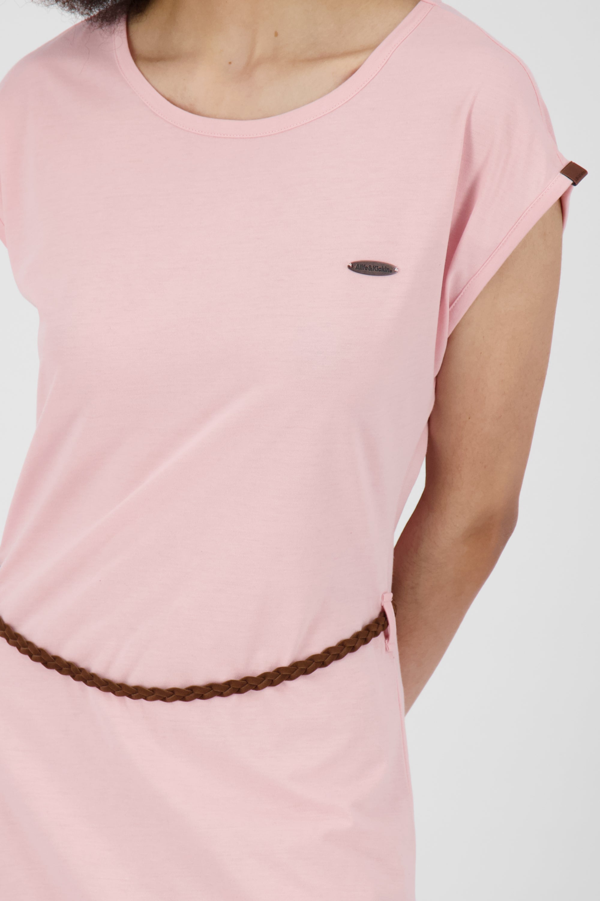 Damen Freizeitkleid ElliAK A - Weiche Jerseyqualität mit figurbetonter Passform Rosa