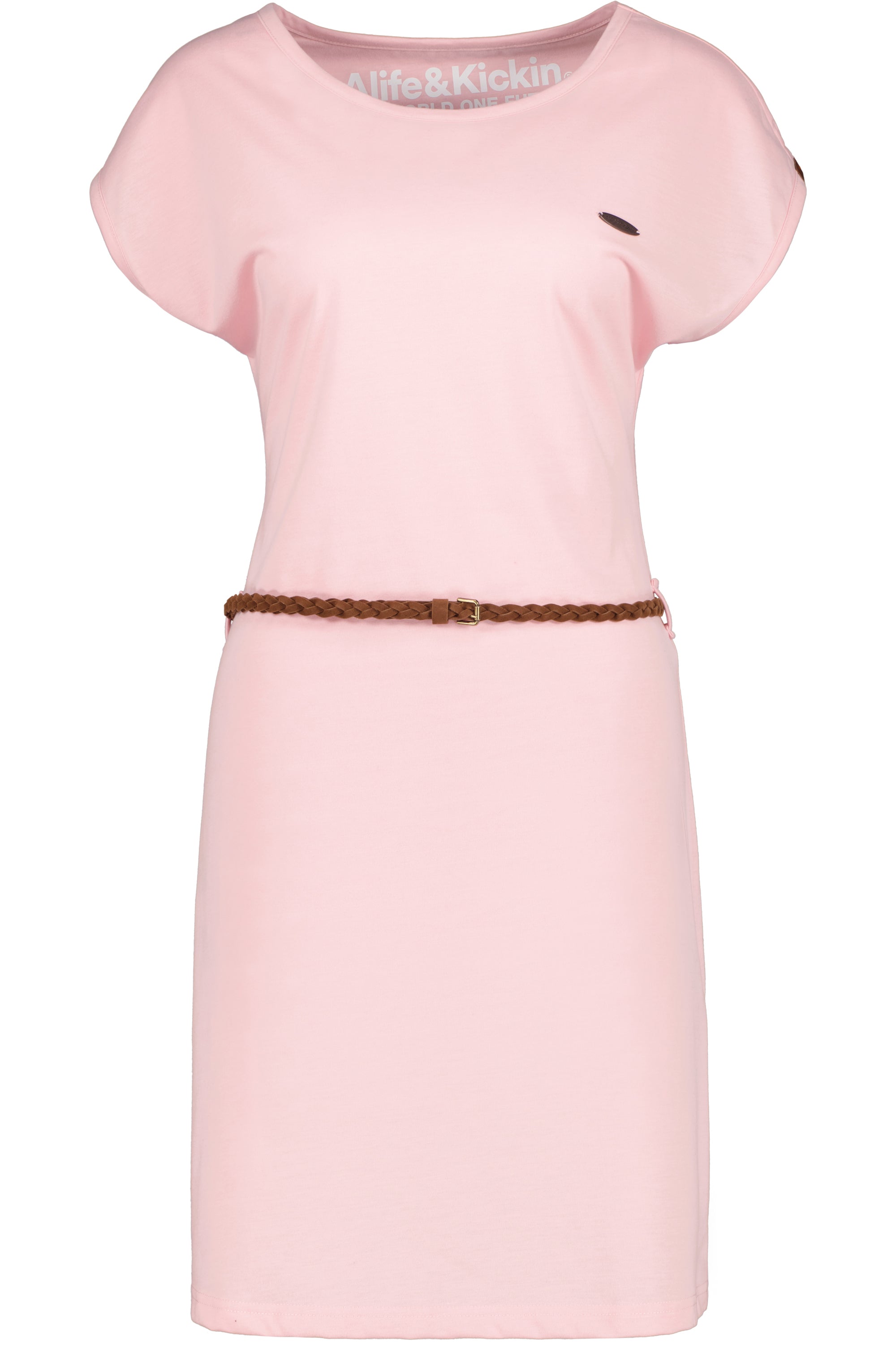 Damen Freizeitkleid ElliAK A - Weiche Jerseyqualität mit figurbetonter Passform Rosa